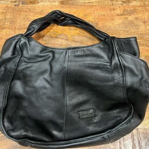 Christopher Kon black leather hobo bag